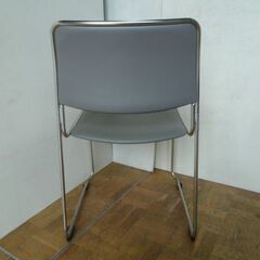 【中古】アイチ スタッキング チェア 20脚 セット W485×D480×H745mm ミーティング 椅子 イス一人掛け 会議 集会 オフィス グレー AICHIの画像
