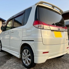 低走行9万キロ台☆月々1.1万円〜分割払い可❗️車検2年付き！大人気☆SUZUKI ソリオ☆Bluetooth対応ナビ付き☆走行中DVD見れます☆ETC付き☆便利なバックカメラ付き☆両側電動スライドドア☆純正アルミ☆事故修復歴無し☆ドライブレコーダー付きのフル装備‼️の画像