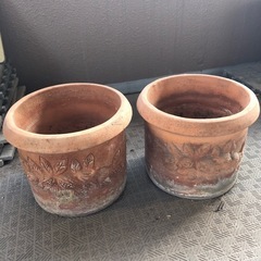 陶器　植木鉢　2個セットの画像