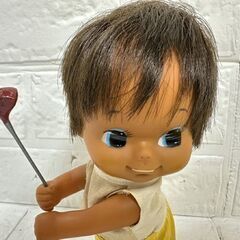 当時物 昭和レトロ 日本製 ヴィンテージ 人形 ゴルファー 置物 セルロイドトイ ソフビ 現状品 札幌市 白石区 東札幌の画像