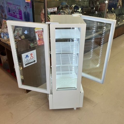 JCM 冷蔵ショーケース　JCMS103W 動作中古品 JCMオフィシャルショップ / 4面ガラス冷蔵ショーケース（両面扉