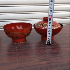未使用品？汁椀 お椀 腕 和食器 セット 飯椀 ご飯 朱色朱赤 漆器 飲食店等の画像