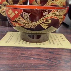 未使用？会津塗り 汁椀 お椀 腕 和食器 飯椀 ご飯 漆器 御重セット 飲食店の画像