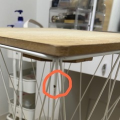 かご カゴ バスケット 収納 テーブル付きバスケット 蓋付き 2Way おしゃれ サイドテーブル ワイヤーバスケット 小物収納の画像