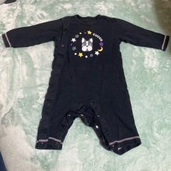 記名なし　わんちゃん長袖ロンパース　80