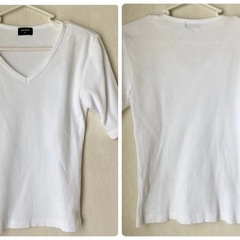 セシール　半袖トップス　・　UNIQLO 半袖カットソー　　２枚セット　　Mサイズの画像