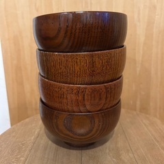 木製　お椀　4個セット
