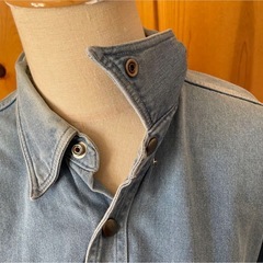 激レアBuellダンガリービンテージシャツ　バイク服レトロアンティークの画像