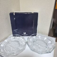 未使用×２個emanuel ungaro 大皿　ガラス皿2枚セッ...