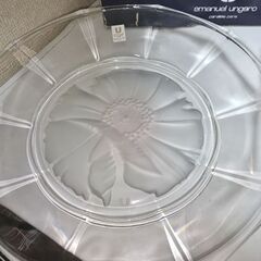 未使用×２個emanuel ungaro 大皿　ガラス皿2枚セット30cmの画像