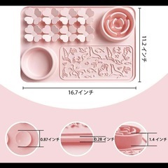 ペット舐めパッド ペット食事マット Siliconty ペットマット ブルーの画像