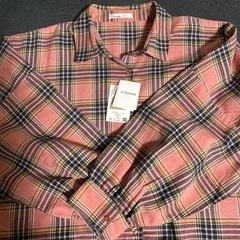 新品未使用　チェックシャツ　Lの画像
