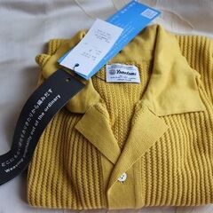 新品未使用品 yonetomi ヨネトミ 半袖カーディガン サイズ3 Lサイズ以上 イエロー レディースの画像