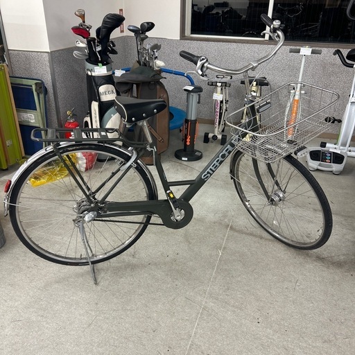 K2504-035 配送不可 BRIDGESTONE ギア付き自転車 STEPCRUZ モスグリーン 27インチ 前カゴ付き 鍵付き 動作確認済み タイヤの空気がありません。 パンクの確認や空気入れのサービス等は行なっておりません キズ汚れサビヘコミ有り