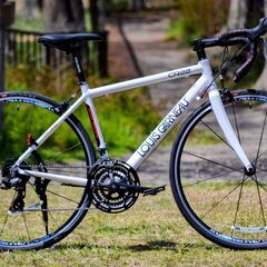ルイガノ2×8段変速ロードバイク カーボンフォーク タイヤ＆チェ...