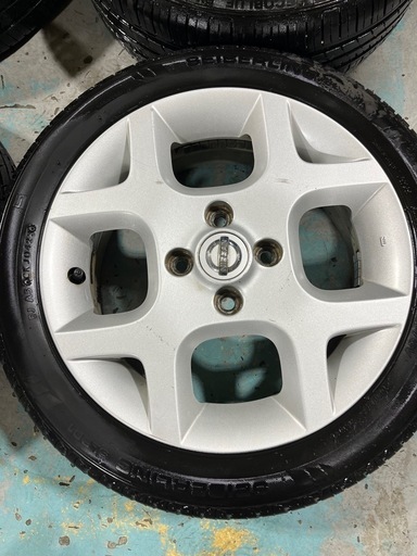 Nissan15インチホイールセットタイヤ付きキューブ純正ホイール軽自動車流用 オーテック アルミホイール 日産純正 キューブオーテック