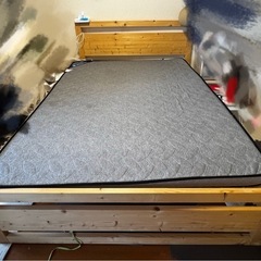 木製ベッド（幅150cm×長さ200cmの画像