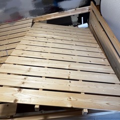 木製ベッド（幅150cm×長さ200cmの画像