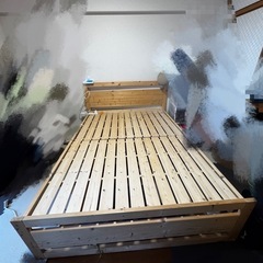 木製ベッド（幅150cm×長さ200cmの画像