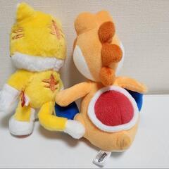 ネコマリオとルイージのぬいぐるみの画像