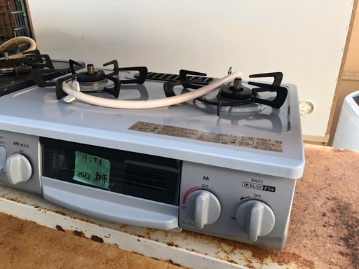 リンナイ ガステーブル ガスコンロ 都市ガス12A・13A用 幅約56cm 片面焼きグリル 左強火力 KG35NGRL/13A スカイ