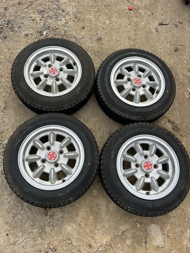 UK　LINE　MINI　12インチ　アルミホイール付きタイヤ4本セット