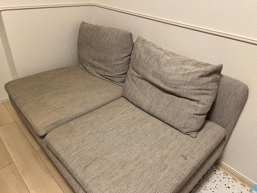 IKEA ソファ／使用1年半／小傷あり／引き取り限定