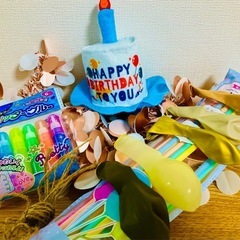【🙏取引者様決定】【美品】お誕生日飾りセット 風船 モール デコ...