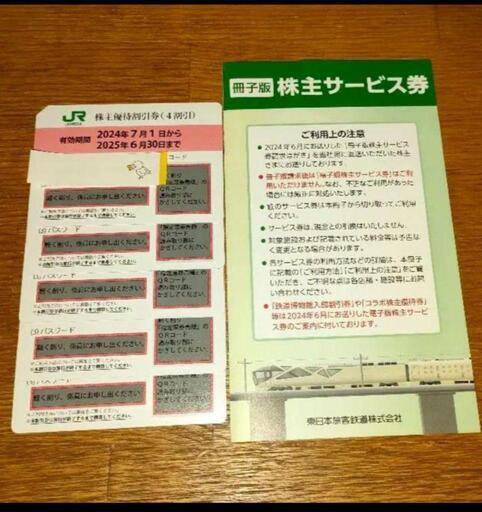 東日本旅客鉄道株主優待券5枚