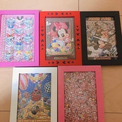 【無料】ミニパズル5点セット　額付きの画像