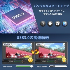 キャプチャーカード 高速転送 低遅延　4K HDMI パススルー機能を搭載の画像