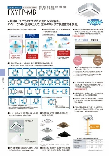 ダイキン　FXYFP80MB 天井埋込型 エアコン 天カセ　ラウンドフロー　ビルマル　内機のみ