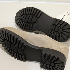 新品未使用GU MENS リアルレザートレッキングシューズ靴くつスニーカー牛革26.0cmの画像
