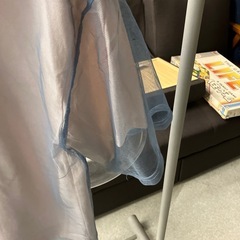 K2504-048 配送不可 Java シアートップス 半袖 ブルー ピンク サイズ:Ｌほつれ有りの画像