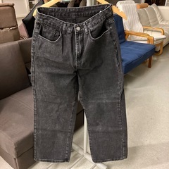 K2504-056 配送不可　DAZY ワイドデニムパンツ ブラ...