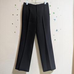 【美品】レディーススーツ3点セット(ジャケット＋パンツ＋タイトスカート)　ブラックスーツ　11号の画像