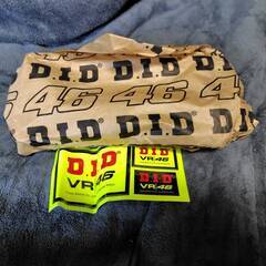 新品開封済み未使用！D.I.D(大同工業)バイク用チェーン カシメジョイント付属 525VR46-110ZB S&G(シルバー&ゴールド) X-リングの画像