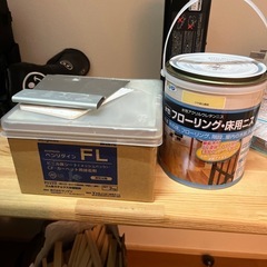 クッションフロア用のり　床用ニス　セット