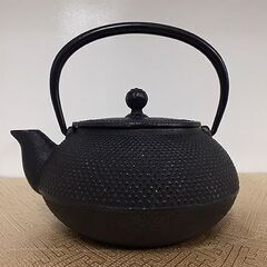 【南部鉄器 鉄急須 平丸アラレ】平丸～手取形 容量:約500～5...