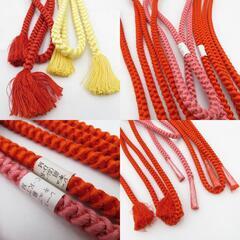 帯締め 7本セット 丸組 組紐 正絹 レーヨン キュプラ 和装小物 着物用 長さ160cm 【キモノオフ野々市若松店】の画像