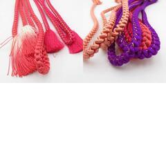 帯締め 4本セット 丸組 振袖用 正絹 和装小物 着物用 長さ160cm 【キモノオフ野々市若松店】の画像