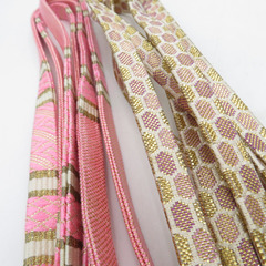 帯締め 佐賀錦 7本セット 平組 銀糸 金糸 正絹 和装小物 着物用 長さ150cm 【キモノオフ野々市若松店】の画像