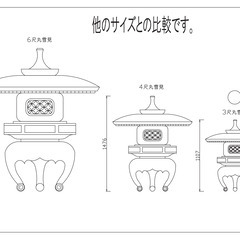 新品【石の杜】3尺丸雪見灯篭 中国産白御影石 25万円（税込・設置込/広島県内限02の画像