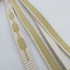 帯締め 4本まとめてセット 平組 組紐 礼装用 絹100% 白色 金糸 正絹 和装小物 帯〆 レディース 女性 長さ160cm 【キモノオフ野々市若松店】の画像