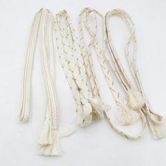 帯締め 4本まとめてセット 平組 組紐 礼装用 絹100% 白色...