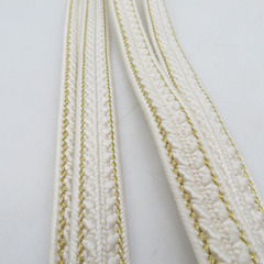 帯締め 4本まとめてセット 平組 組紐 礼装用 絹100% 白色 金糸 正絹 和装小物 帯〆 レディース 女性 長さ160cm 【キモノオフ野々市若松店】の画像