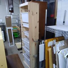 木製ラック(IKEA　プラスチック引き出し8個)　83224　