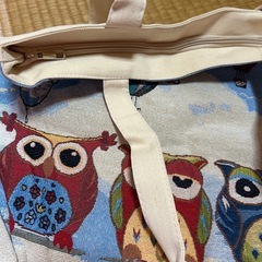 フクロウデザイン トートバッグの画像