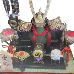 五月人形 5月人形 兜飾り 置物 ガラスケース 鎧兜 和風 の画像