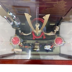 五月人形 5月人形 兜飾り 置物 ガラスケース 鎧兜 和風 の画像